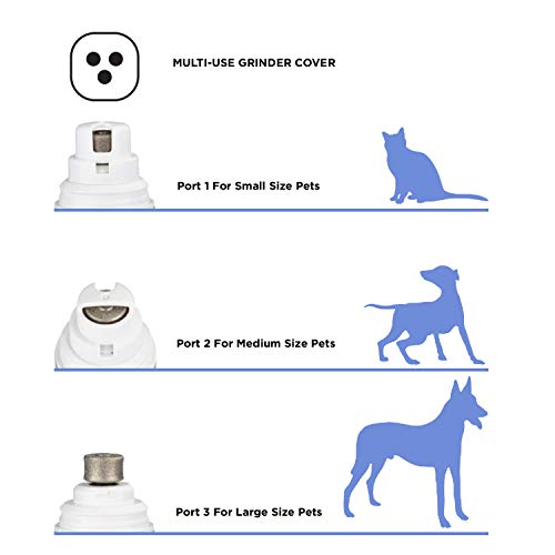 Home Zone Pet Electric Nail Grinder - 2-Speed Professional Pet Nail Trimmer with Replacement Grooming Wheel