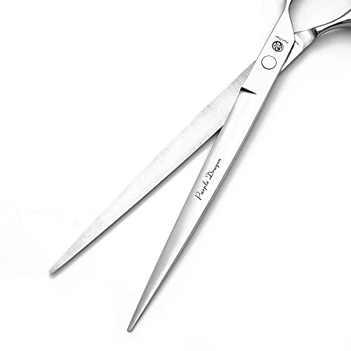 Purple Dragon 5"/5.5"/6"/6.5"/7"/7.5"/8"/9"/10" Sharp Edge Hair Cutting Shears Pet/Puppy/Cat Grooming Scissors with Bag - Perfect for Barber or Dog Groomer