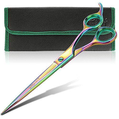 Sharf Rainbow 8.5 Inch Dog Trimming Scissors for Grooming - Effortless Grooming Performance - Durable Blades for Flawless Results - Professional and Beautiful Dog Cutting Scissors for Grooming