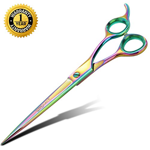 Sharf Rainbow 8.5 Inch Dog Trimming Scissors for Grooming - Effortless Grooming Performance - Durable Blades for Flawless Results - Professional and Beautiful Dog Cutting Scissors for Grooming