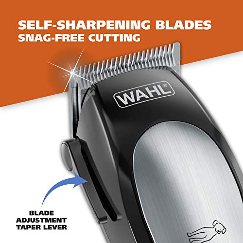 Wahl Lithium Ion Pro Series Cordless Animal Clippers  Rechargeable, Quiet, Low Noise, Heavy-Duty, Electric Dog & Cat Grooming Kit for Small & Large Breeds with Thick to Heavy Coats  Model 9766,Black and Silver