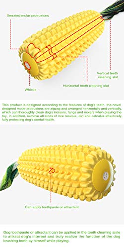 Corn-Shaped Squeaky Dog Toys Puppy Float Toys Dogs Supplies Doggy Chew Cotton Rope Teeth Cleaning Molar Toothbrush Durable Tough New Material