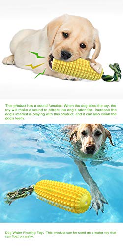 Corn-Shaped Squeaky Dog Toys Puppy Float Toys Dogs Supplies Doggy Chew Cotton Rope Teeth Cleaning Molar Toothbrush Durable Tough New Material