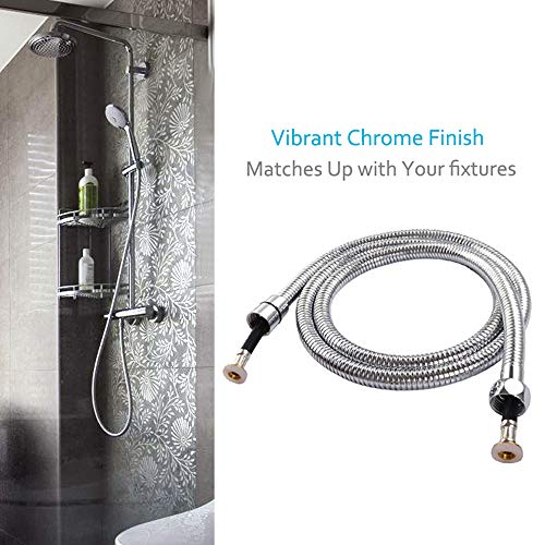 Extra Length Shower Hose 79", Angle Simple Stainless Steel Spray Hose, Flexible Shower Hose No Tangles, Bidet Sprayer Hose, Bathtub Shower Extension Hose 1/2" IPS, Chrome