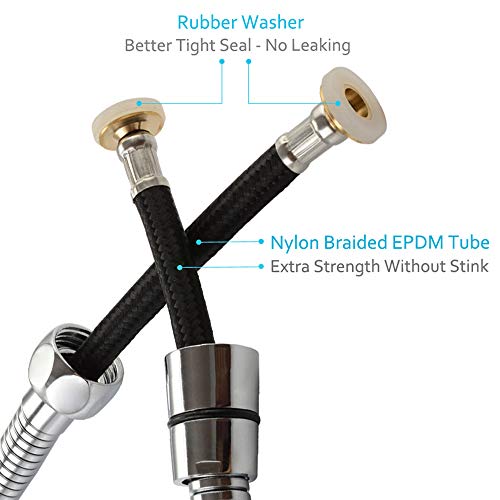 Extra Length Shower Hose 79", Angle Simple Stainless Steel Spray Hose, Flexible Shower Hose No Tangles, Bidet Sprayer Hose, Bathtub Shower Extension Hose 1/2" IPS, Chrome