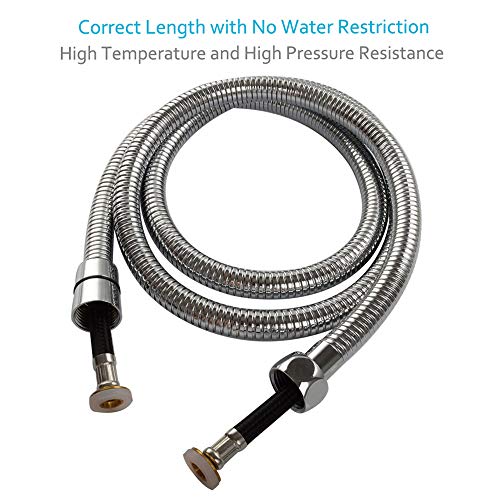 Extra Length Shower Hose 79", Angle Simple Stainless Steel Spray Hose, Flexible Shower Hose No Tangles, Bidet Sprayer Hose, Bathtub Shower Extension Hose 1/2" IPS, Chrome