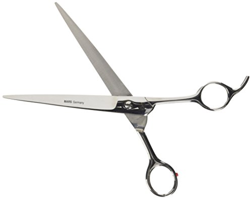 Mars Professional Stainless Steel Curved Scissors, Polished Blades, Rounded Blade Points for Safety, 7" Length