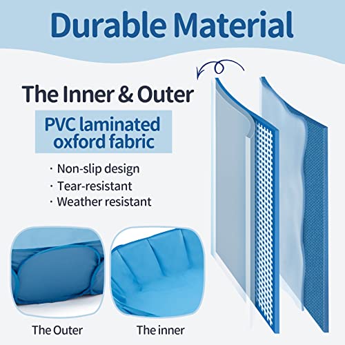 Alvantor Pet Swimming Pool Dog Bathing Tub Kiddie Pools Cat Puppy Shower Spa Foldable Portable Indoor Outdoor Pond Ball Pit 63" x12" Patent Pending