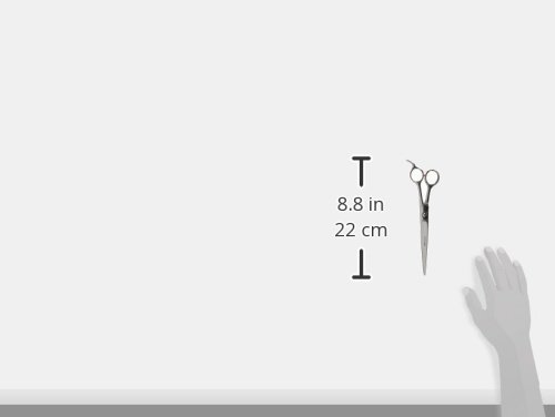 Mars Professional Stainless Steel Curved Scissors, Polished Blades, Rounded Blade Points for Safety, 7" Length