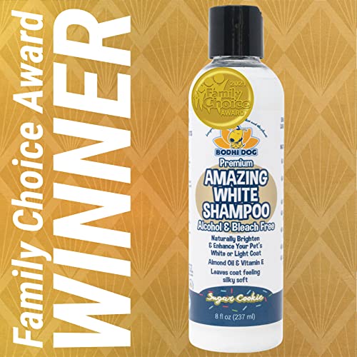 Bodhi Dog Amazing White Shampoo | Whitening Shampoo for Dogs | White Dog Shampoo | Brightens White & Light Coats | Natural Ingredients | Professional Quality (8 Fl Oz)
