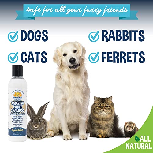 Bodhi Dog Amazing White Shampoo | Whitening Shampoo for Dogs | White Dog Shampoo | Brightens White & Light Coats | Natural Ingredients | Professional Quality (8 Fl Oz)
