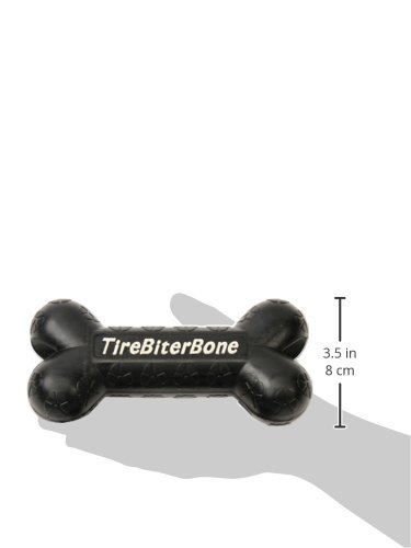Mammoth TireBiterII Bone with Treat Station â Natural Rubber Dog Toys for Extreme Chewers â Dog Toys for Extra Long Interactive Play â Aggressive Chewer Toys for Dogs - Large 7.25