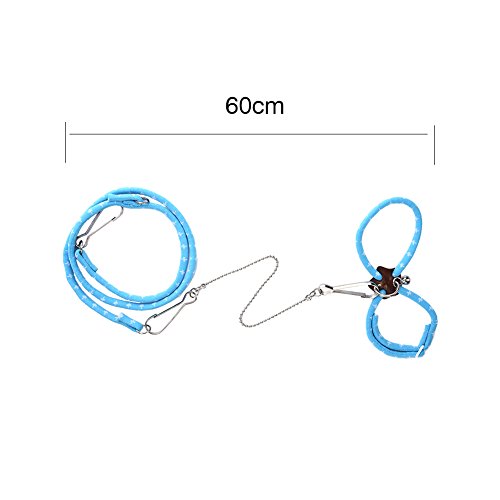 Adjustable Nylon Harness Vest and Leash Set Lead for Pet Dwarf Hamster Gerbil Rat Mouse Ferret Chinchilla Ferret Squirrel Small Animal Walking Toy (Blue)