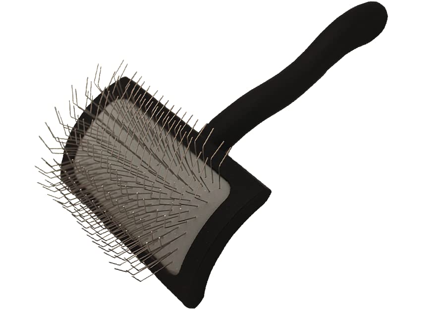 Chris Christensen Big K Dog Slicker Brush, Groom Like a Professional, Fluff Detangle Style, Saves Time Energy, Black, Medium