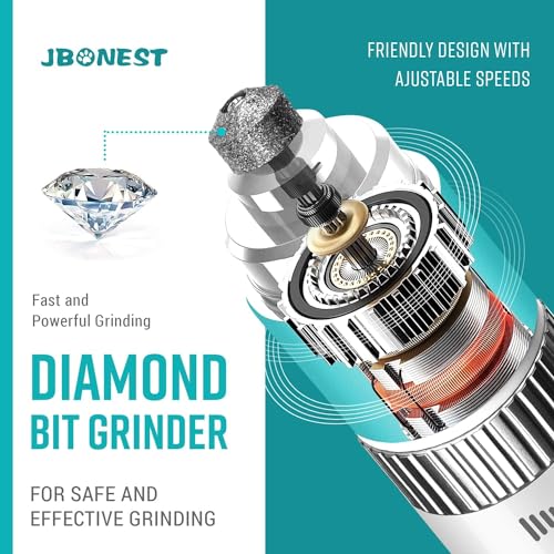 Useeland Dog Nail Grinder Quite with 20h Working Time, Stepless Speeds Rechargeable Pet Claw Trimmer with Clipper and File for Large Medium Small Dogs Cats Pets