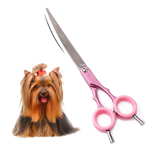 TooSharp Dogs Grooming Curved Scissor - 7.5 Inch Pet Grooming Shear for Professional Groomer, Made of Japanese 440C Stainless Steel