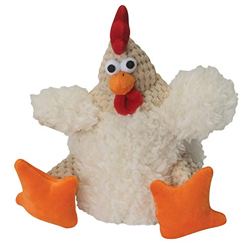 goDog Small Checkered Fat Rooster Dog Toy