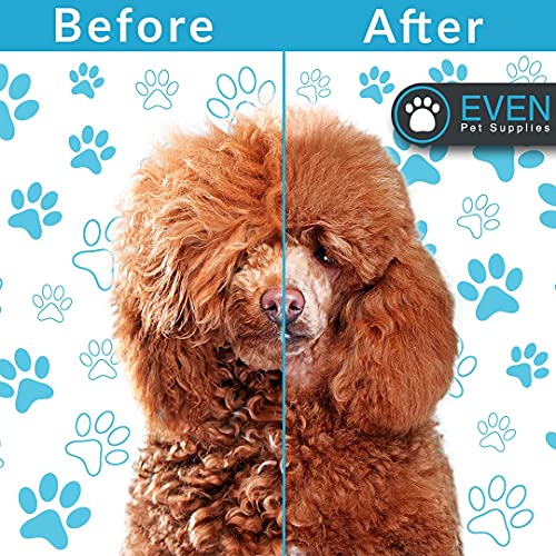 EVEN Professional Dog Grooming Scissors Set for Cats and Dogs-9CR Coated Steel, Safety Kit- Straight and Thinning Shears, Curved Up Shears , Metal Pet Comb, Scissor Sharpener and Case-Pet Fur Care