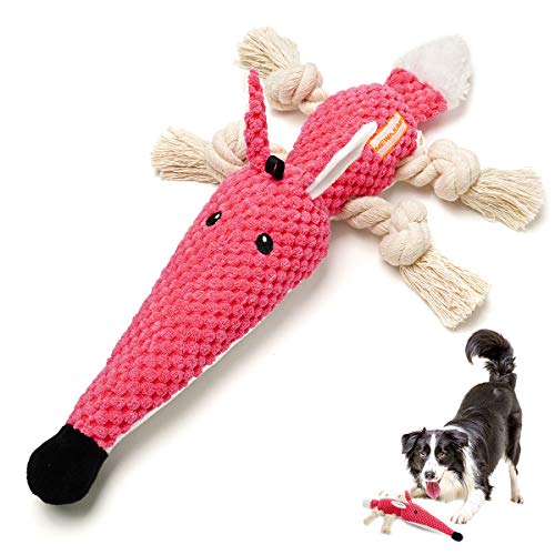 KOL OL Dog Plush Toys Dog Chew Toys Pet Squeaky Toys with Crinkle Paper, Interactive, Chewing and Durable Toys for Puppy Dogs and Medium Dogs.(Mouse)