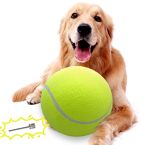 Banfeng Giant 9.5" Dog Tennis Ball Large Pet Toys Funny Outdoor Sports Dog Ball Gift with Inflating Needles