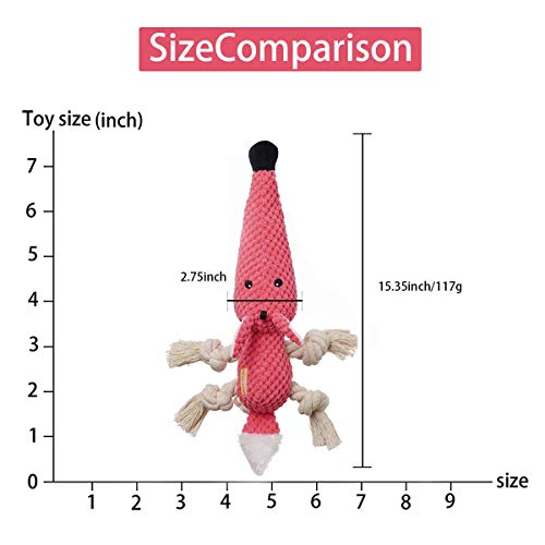 KOL OL Dog Plush Toys Dog Chew Toys Pet Squeaky Toys with Crinkle Paper, Interactive, Chewing and Durable Toys for Puppy Dogs and Medium Dogs.(Mouse)