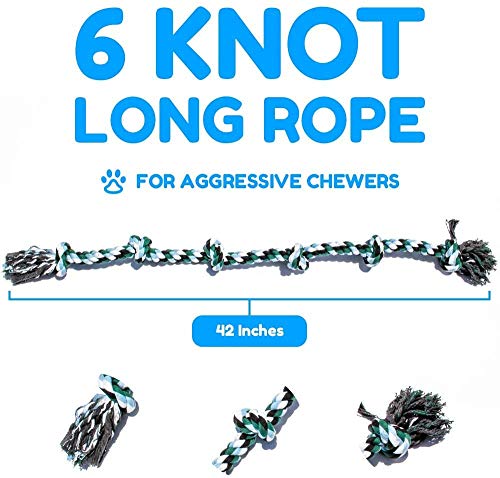 Giant Dog Rope Toy for Extra Large Dogs - 42 Inch Long 6 Knot XXL Dog Rope Toy for XL Dog - Benefits Non-Profit Animal Rescue - Indestructible Dog Toy for Aggressive Chewers and Large Dog Breeds