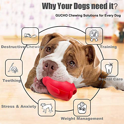 Penguin Durable Dog Chew Toys, Freezable Stuffable Puppy Treat Dispensing Chew Toys, Natural Rubber Interactive Puzzle Game Dog Toys for Small Medium Large dogs, Fun to Chase and Fetch, Beef Flavor