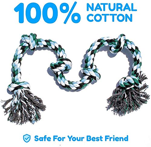 Giant Dog Rope Toy for Extra Large Dogs - 42 Inch Long 6 Knot XXL Dog Rope Toy for XL Dog - Benefits Non-Profit Animal Rescue - Indestructible Dog Toy for Aggressive Chewers and Large Dog Breeds