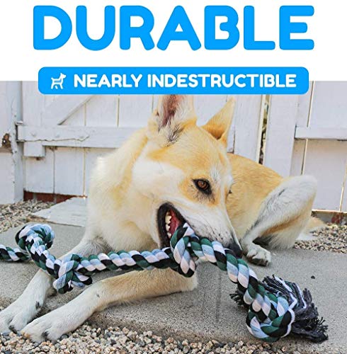 Giant Dog Rope Toy for Extra Large Dogs - 42 Inch Long 6 Knot XXL Dog Rope Toy for XL Dog - Benefits Non-Profit Animal Rescue - Indestructible Dog Toy for Aggressive Chewers and Large Dog Breeds