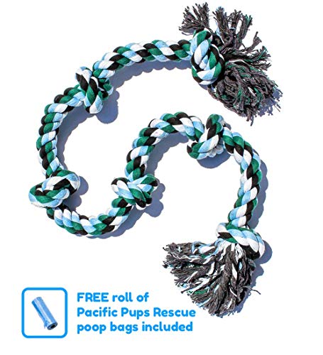 Giant Dog Rope Toy for Extra Large Dogs - 42 Inch Long 6 Knot XXL Dog Rope Toy for XL Dog - Benefits Non-Profit Animal Rescue - Indestructible Dog Toy for Aggressive Chewers and Large Dog Breeds