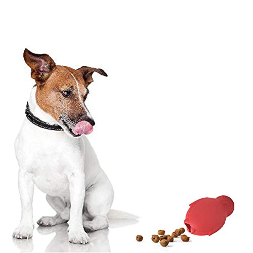 Penguin Durable Dog Chew Toys, Freezable Stuffable Puppy Treat Dispensing Chew Toys, Natural Rubber Interactive Puzzle Game Dog Toys for Small Medium Large dogs, Fun to Chase and Fetch, Beef Flavor