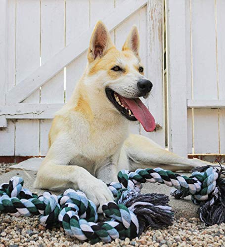 Giant Dog Rope Toy for Extra Large Dogs - 42 Inch Long 6 Knot XXL Dog Rope Toy for XL Dog - Benefits Non-Profit Animal Rescue - Indestructible Dog Toy for Aggressive Chewers and Large Dog Breeds