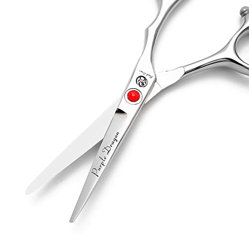 Purple Dragon 4“/5"/5.5"/6"/6.5"/7"/7.5"/8"/9"/10" Sharp Edge Salon Hair Cutting Shears - Pet/Dog Grooming Scissors with Bag - Perfect for Barber or Pet Groomer
