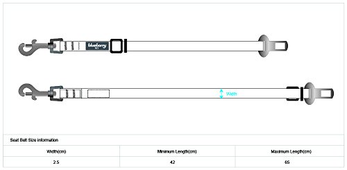 Blueberry Pet Classic Dog Seat Belt Tether for Dogs Cats, Baby Pink, Durable Safety Car Vehicle Seatbelts Leads Use with Harness