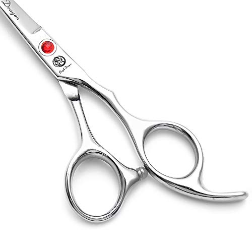 Purple Dragon 4“/5"/5.5"/6"/6.5"/7"/7.5"/8"/9"/10" Sharp Edge Salon Hair Cutting Shears - Pet/Dog Grooming Scissors with Bag - Perfect for Barber or Pet Groomer