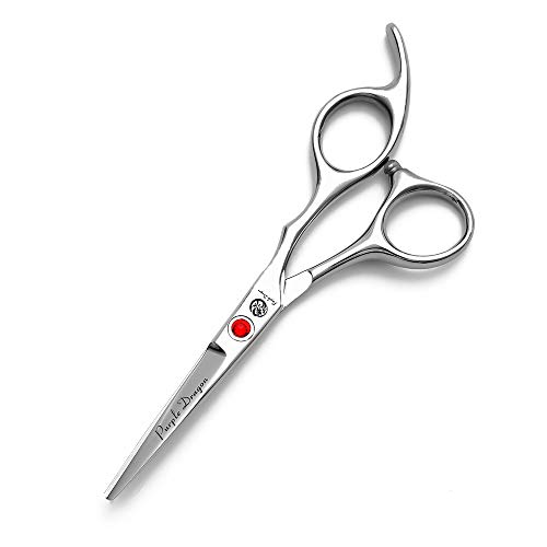 Purple Dragon 4“/5"/5.5"/6"/6.5"/7"/7.5"/8"/9"/10" Sharp Edge Salon Hair Cutting Shears - Pet/Dog Grooming Scissors with Bag - Perfect for Barber or Pet Groomer