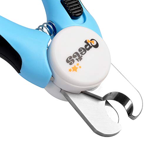 QPETS Dog Nail Clippers and Trimmers, Cat Nail Clippers with Safety Guard, Professional Pet Nail Trimmers Tool for Large Medium and Small Animals