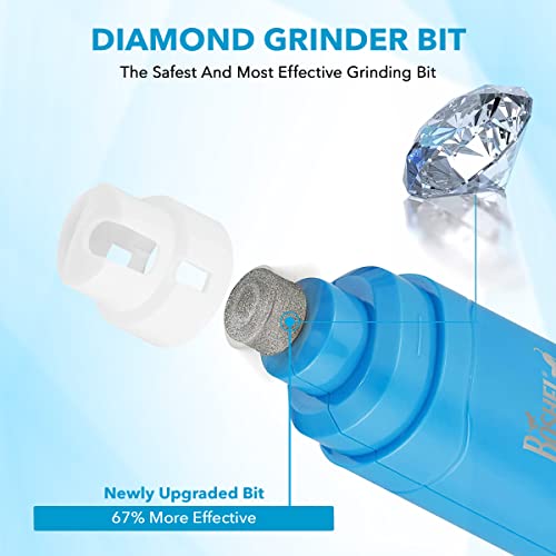 BOSHEL Dog Nail Grinder Replacement Head - Pet Nail Grinder Diamond Tip Replacement - 2 Pack Professional Dog Claw Smoothing Grinder Bits, Safe and Painless Replaceable Diamond Nail Grinder Tips