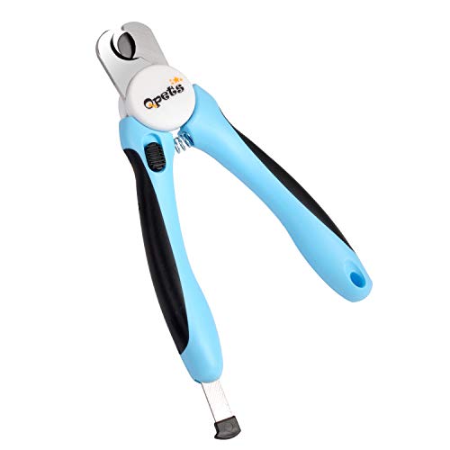 QPETS Dog Nail Clippers and Trimmers, Cat Nail Clippers with Safety Guard, Professional Pet Nail Trimmers Tool for Large Medium and Small Animals