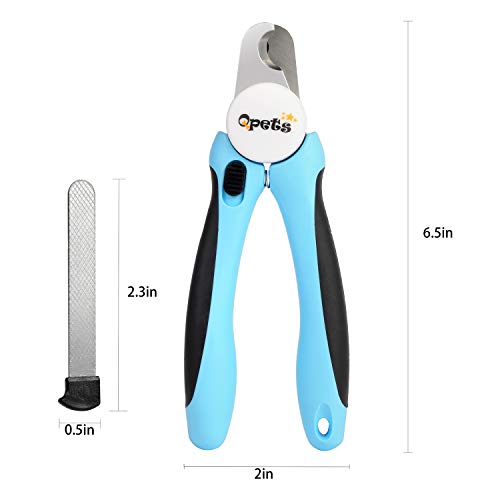 QPETS Dog Nail Clippers and Trimmers, Cat Nail Clippers with Safety Guard, Professional Pet Nail Trimmers Tool for Large Medium and Small Animals