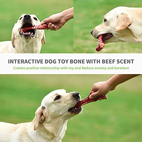 Dog Toys for Aggressive Chewers, Indestructible Durable Dog Chew Toys, Non-Toxic Food Grade Nylon Dog Bone Toy Reduces Boredom, Tested by Labrador, Golden Retriever, More Small Medium and Large Breed