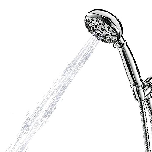 Moen 23046 Banbury 5-Spray Hand Shower with Hose and Bracket, 4-Inch Diameter, 4", Chrome
