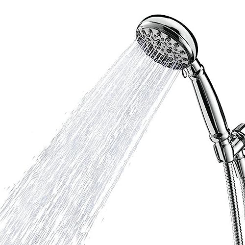 Moen 23046 Banbury 5-Spray Hand Shower with Hose and Bracket, 4-Inch Diameter, 4", Chrome