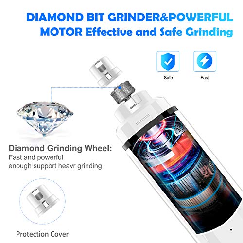 Ieebee Dog Nail Grinder Upgraded-Adjustable 2 Speed Low Noise Rechargeable Eelectric Pet Nail Trimmer,Professional Painless Paws Grooming and Smoothing for Small Medium Large Dogs and Cats