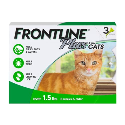 FRONTLINE Plus Flea & Tick Treatment - Cats, 3 Doses