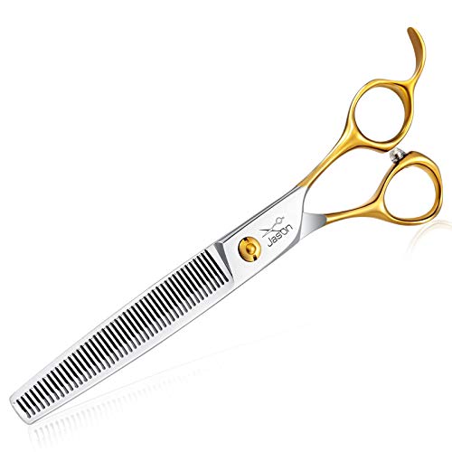 JASON 7.5" Thinning Shears for Dogs 40-Teeth Dog Grooming Blending Shear Professional Pet Thinners Blender Scissors Trimming Kit for Groomers