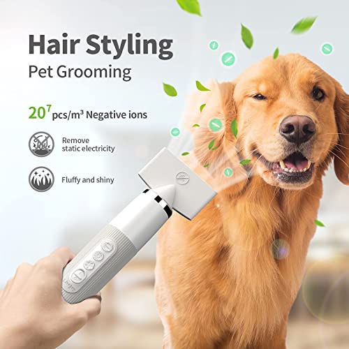 LIVEKEY Dog Dryer, Portable Professional Pet Dog Blow Dryer, High Velocity Pet Dog Dryer for Household Travel Camping, Less Noise Pet Hair Grooming Hair Dryer, NTC Smart Temperature Adjustment,â¦
