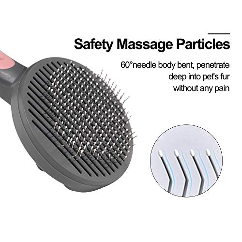 YoTelim Cat Dog Brush Self Cleaning Brush with Massages Particle for Cat Dog Grooming Shedding, Shedding Mats and Tangled Hair Suitable for All Long or Short Hair
