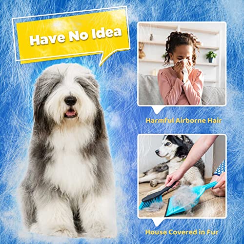 [Upgrade Version] Pet Grooming Glove - Gentle Deshedding Brush Glove - Efficient Pet Hair Remover Mitt - Enhanced Five Finger Design - Perfect for Dog & Cat with Long & Short Fur - 1 Pair (Gray)