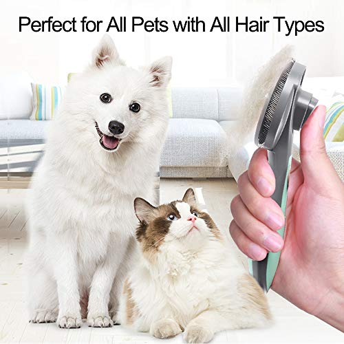 YoTelim Cat Dog Brush Self Cleaning Brush with Massages Particle for Cat Dog Grooming Shedding, Shedding Mats and Tangled Hair Suitable for All Long or Short Hair